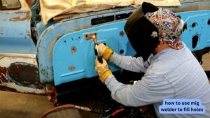 how to use mig welder to fill holes